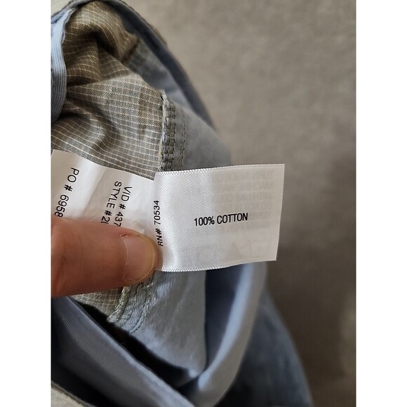 Orvis Cargo Chino Shorts Mens 40 Tan Blue Micro Check Golf Hiking Cotton - Picture 7 of 8